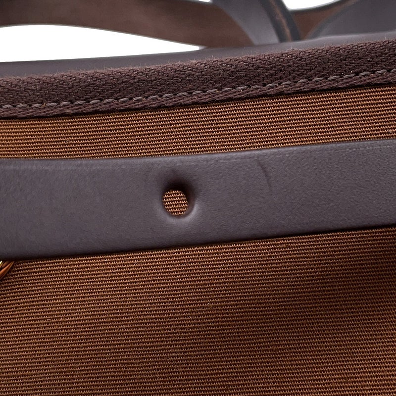 エルメス エールバッグジップPM フォーブ/エベンヌ/ゴールド金具/ラッカー金具 トワルオフィシエ/ヴァッシュハンター K刻印