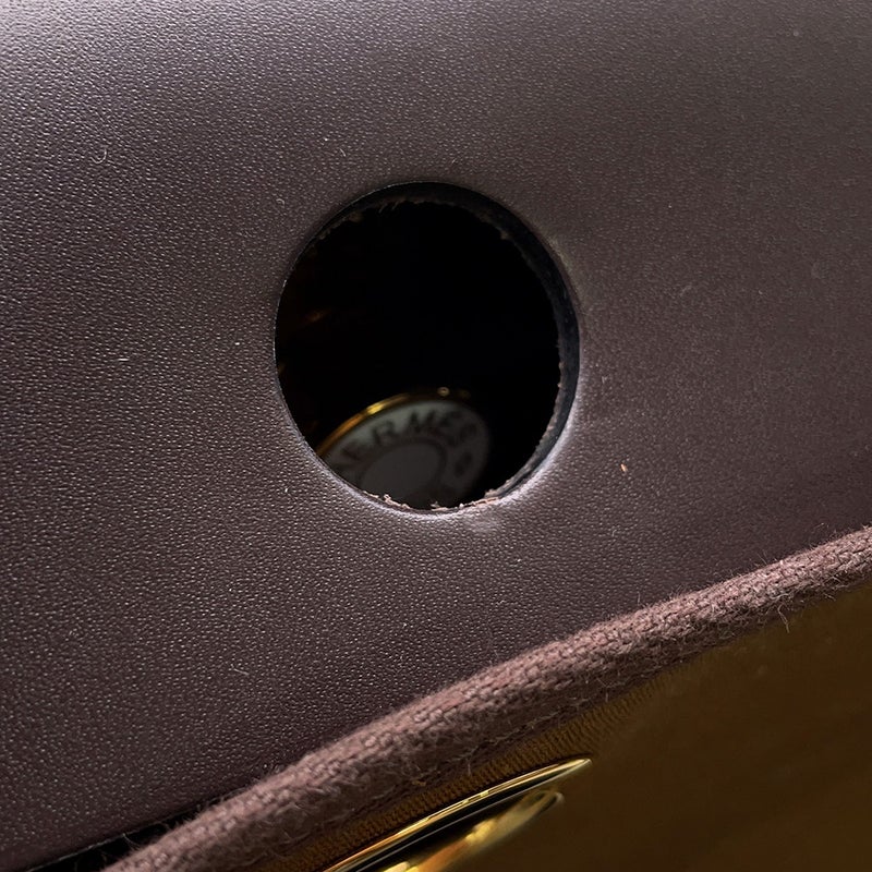 エルメス エールバッグジップPM フォーブ/エベンヌ/ゴールド金具/ラッカー金具 トワルオフィシエ/ヴァッシュハンター K刻印