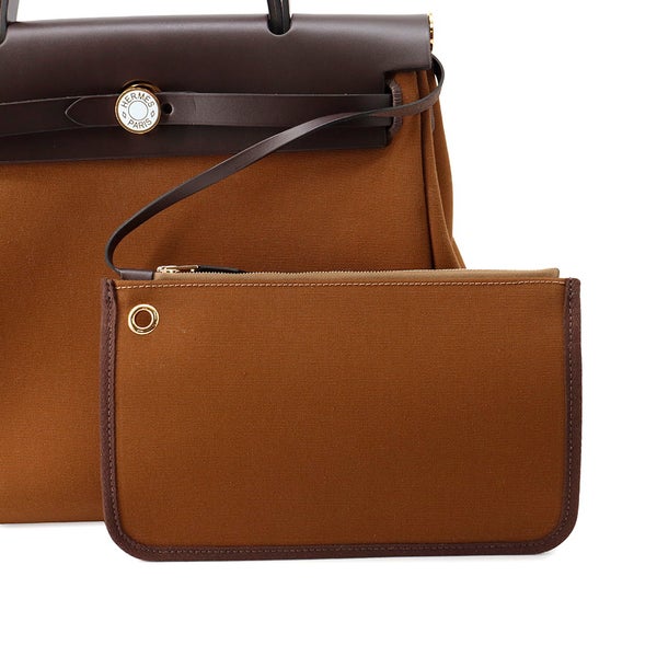 エルメス エールバッグジップPM フォーブ/エベンヌ/ゴールド金具/ラッカー金具 トワルオフィシエ/ヴァッシュハンター K刻印