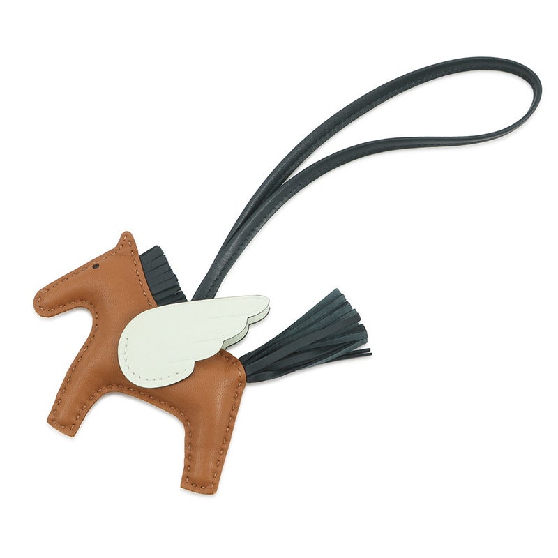 エルメス バッグチャーム ロデオPM ペガサス ゴールド/ヴェールシプレ/ヴェールフィズ ラムスキン U刻印 HERMES