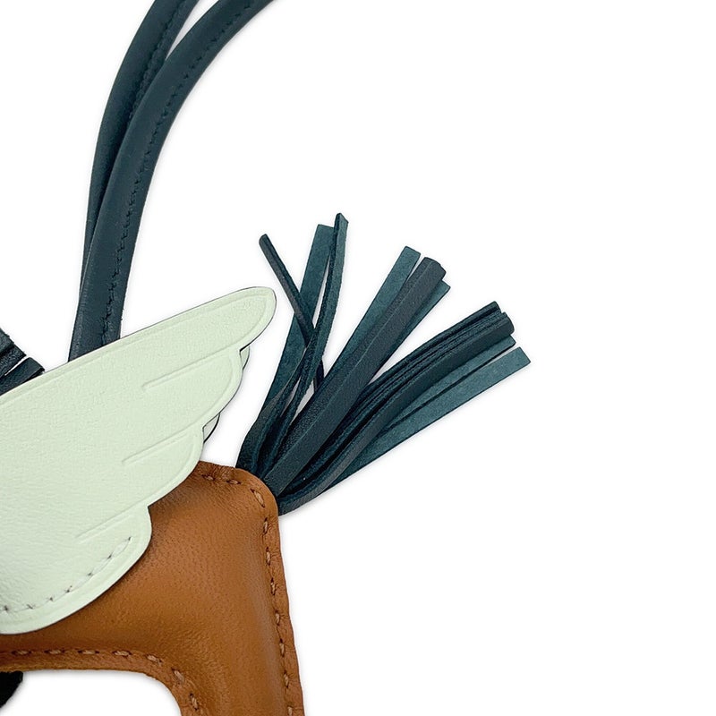 エルメス バッグチャーム ロデオPM ペガサス ゴールド/ヴェールシプレ/ヴェールフィズ ラムスキン U刻印 HERMES