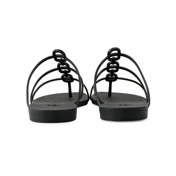 エルメス サンダル ミコノス ラバー レディースサイズ37 HERMES 靴 黒