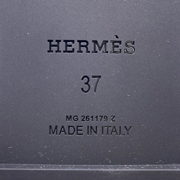 エルメス サンダル ミコノス ラバー レディースサイズ37 HERMES 靴 黒