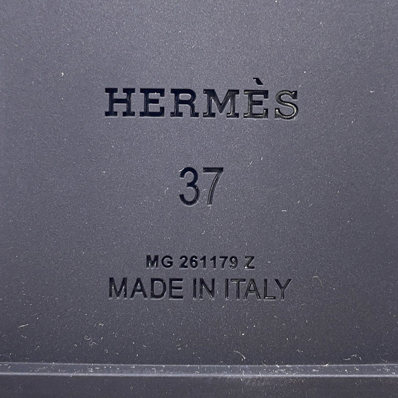 エルメス サンダル ミコノス ラバー レディースサイズ37 HERMES 靴 黒