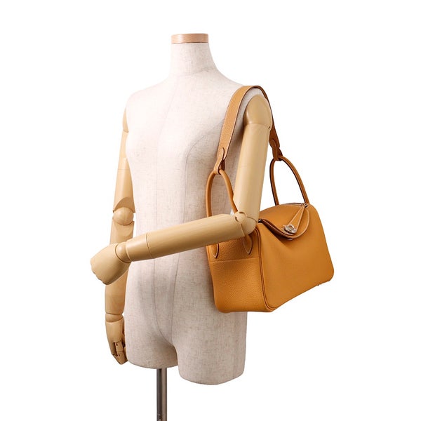 エルメス ハンドバッグ リンディ26 ナチュラルサブレ/シルバー金具 トリヨンクレマンス K刻印 ２wayショルダー