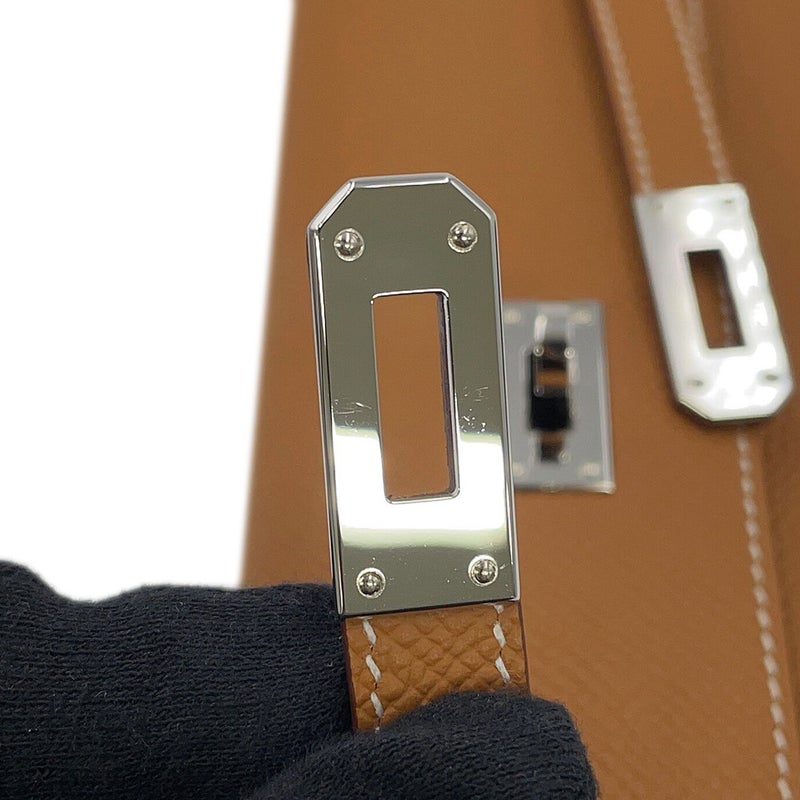 エルメス 長財布 ケリーウォレット ロング ゴールド/シルバー金具 エプソン B刻印 HERMES