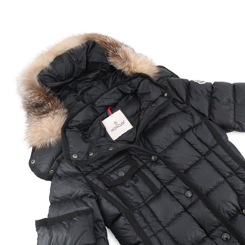 モンクレール ダウンコート HERMIFUR ナイロン レディースサイズ0 G20931C51601 MONCLER 黒