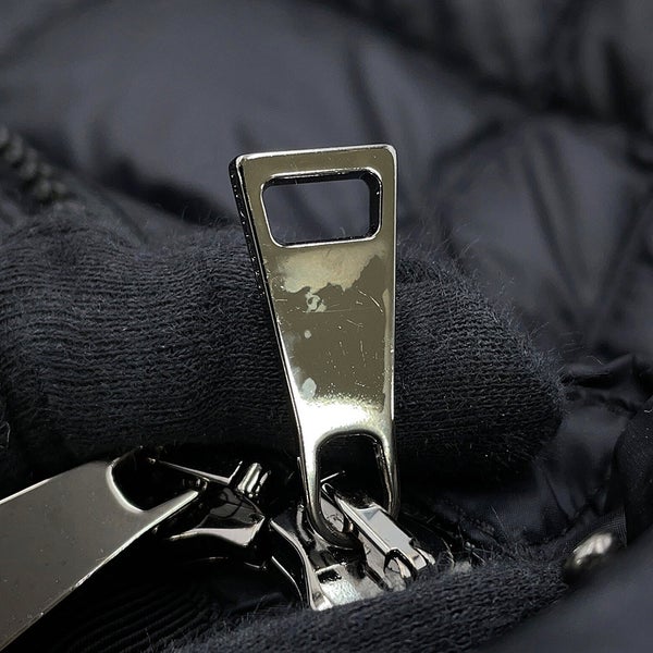 モンクレール ダウンコート HERMIFUR ナイロン レディースサイズ0 G20931C51601 MONCLER 黒