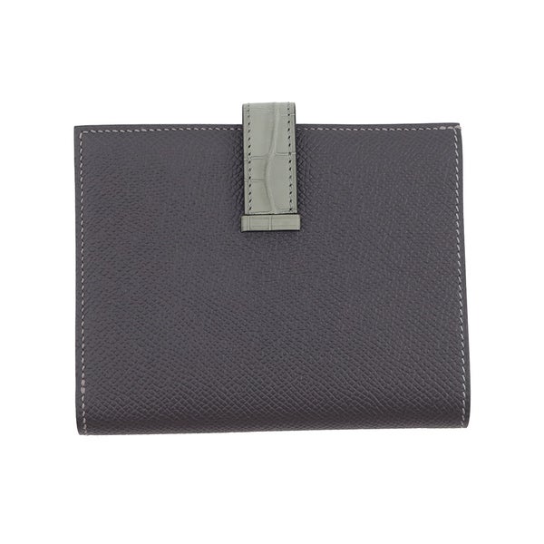 エルメス 二つ折り財布 ベアンコンパクト タッチ グラファイト/グリシマン/シルバー金具 エプソン U刻印