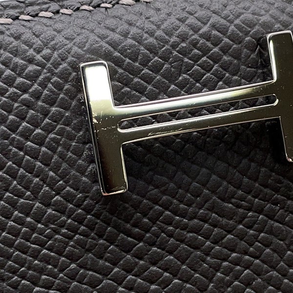 エルメス 二つ折り財布 ベアンコンパクト タッチ グラファイト/グリシマン/シルバー金具 エプソン U刻印