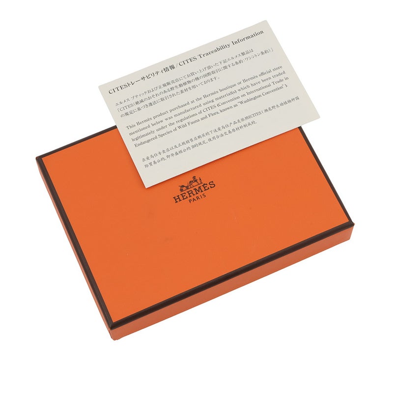 エルメス 二つ折り財布 ベアンコンパクト タッチ グラファイト/グリシマン/シルバー金具 エプソン U刻印