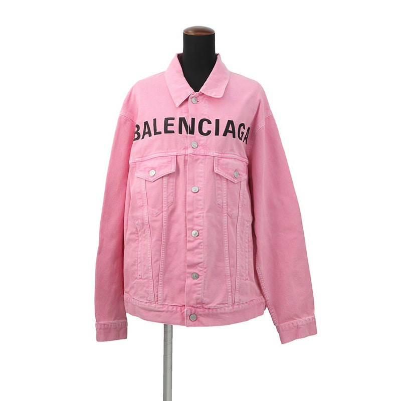 バレンシアガ ジャケット ロゴ デニムジャケット レディースサイズ37 594386 BALENCIAGA アウター