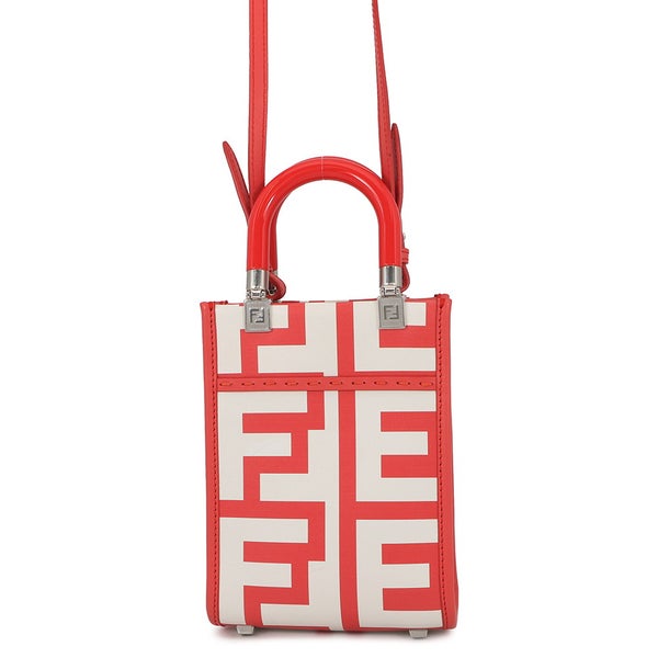 フェンディ ハンドバッグ サンシャイン ショッパー ミニ キャンバス 8BS051マークジェイコブスコラボ 2ｗayショルダー 白