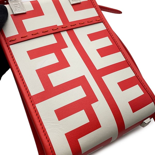 フェンディ ハンドバッグ サンシャイン ショッパー ミニ キャンバス 8BS051マークジェイコブスコラボ 2ｗayショルダー 白