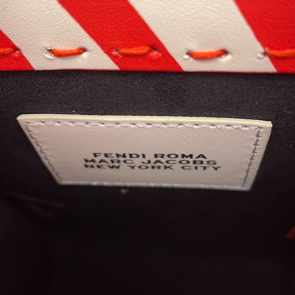 フェンディ ハンドバッグ サンシャイン ショッパー ミニ キャンバス 8BS051マークジェイコブスコラボ 2ｗayショルダー 白