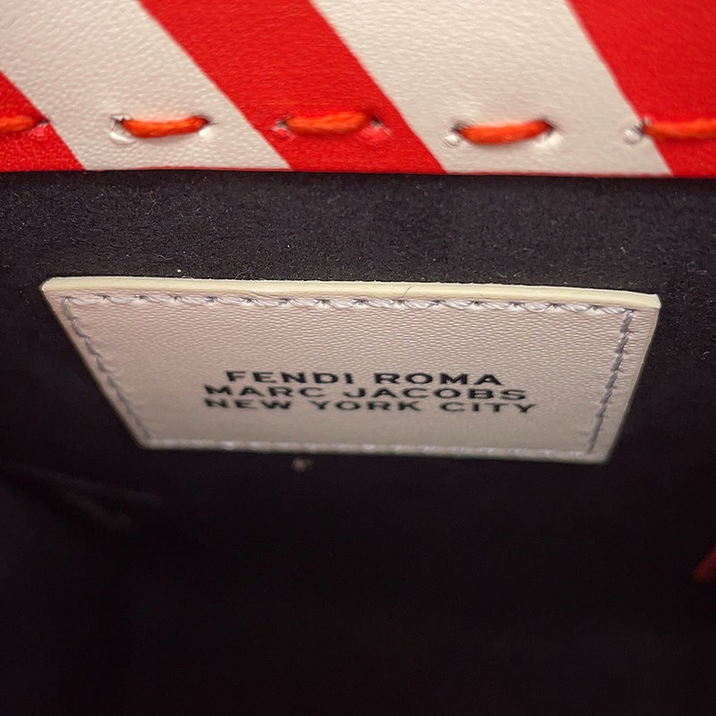 フェンディ ハンドバッグ サンシャイン ショッパー ミニ キャンバス 8BS051マークジェイコブスコラボ 2ｗayショルダー 白