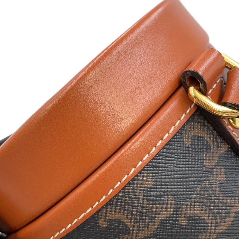 セリーヌ ショルダーバッグ トリオンフ タンブール スモール PVC レザー 195642 CELINE ブラウン