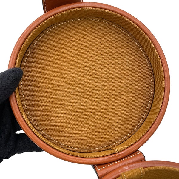 セリーヌ ショルダーバッグ トリオンフ タンブール スモール PVC レザー 195642 CELINE ブラウン