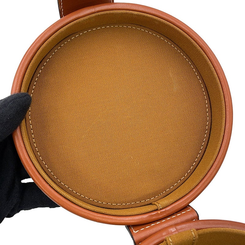 セリーヌ ショルダーバッグ トリオンフ タンブール スモール PVC レザー 195642 CELINE ブラウン