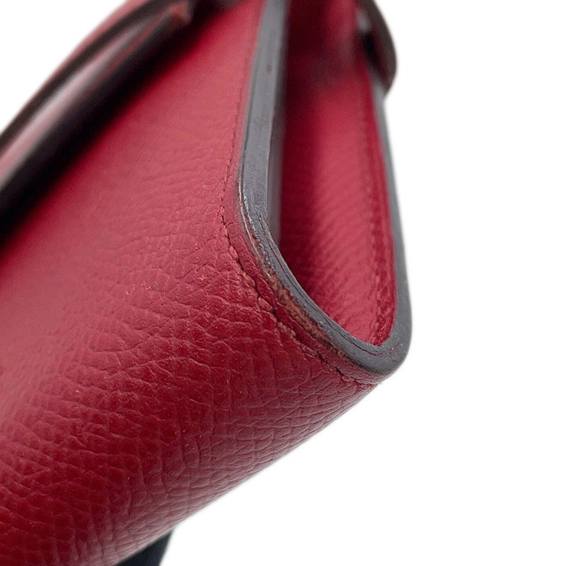 エルメス 長財布 ケリーウォレット ロング ルージュグレナ/ゴールド金具 エプソン X刻印 HERMES