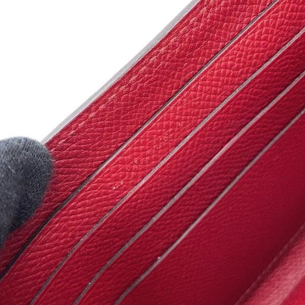 エルメス 長財布 ケリーウォレット ロング ルージュグレナ/ゴールド金具 エプソン X刻印 HERMES