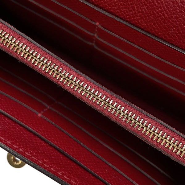 エルメス 長財布 ケリーウォレット ロング ルージュグレナ/ゴールド金具 エプソン X刻印 HERMES