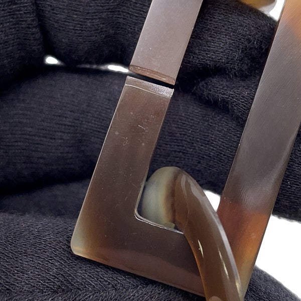 エルメス ネックレス  バッファローホーン アリゲーターマット □L刻印 HERMES アクセサリー