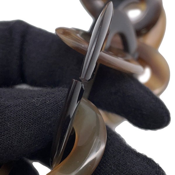 エルメス ネックレス  バッファローホーン アリゲーターマット □L刻印 HERMES アクセサリー