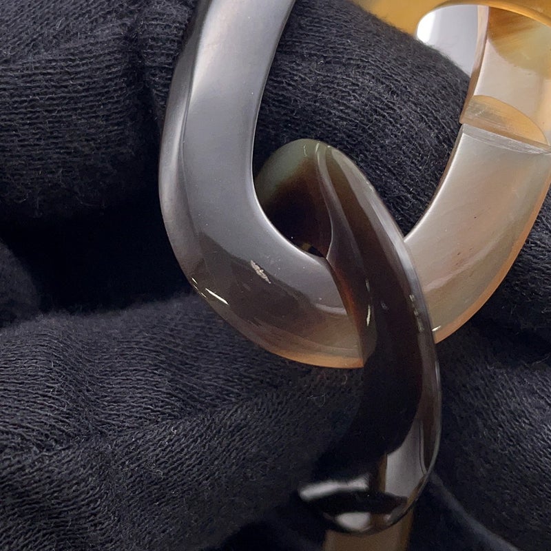 エルメス ネックレス  バッファローホーン アリゲーターマット □L刻印 HERMES アクセサリー