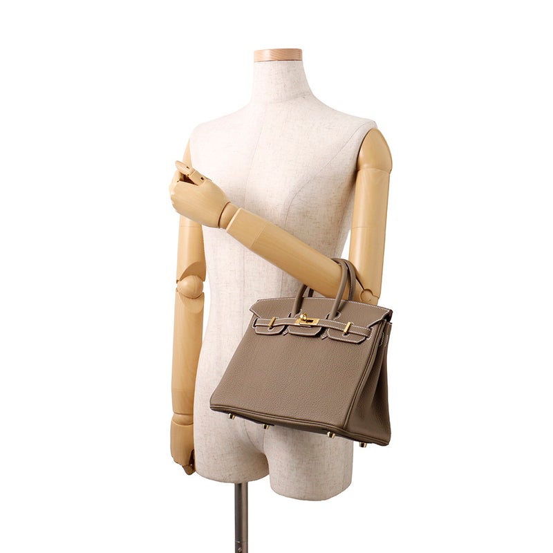 エルメス バーキン25 エトゥープ/ゴールド金具トゴ W刻印 HERMES Birkin ハンドバッグ