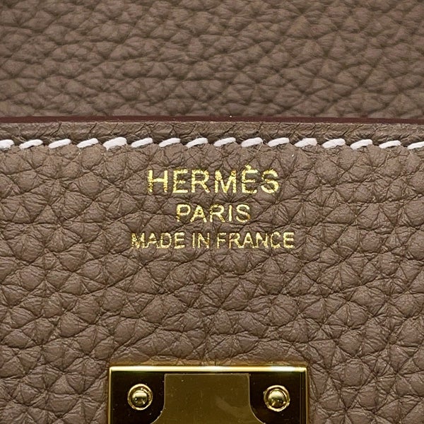 エルメス バーキン25 エトゥープ/ゴールド金具トゴ W刻印 HERMES Birkin ハンドバッグ
