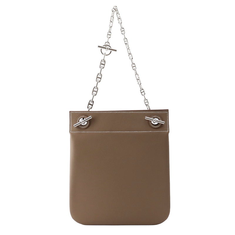 エルメス ショルダーバッグ ポッシュ・クリケティス エトゥープ/シルバー金具 スイフト K刻印