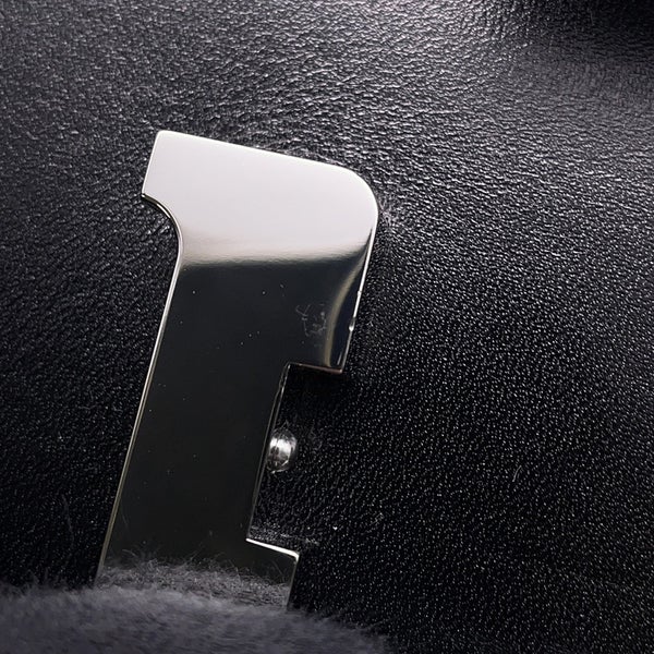 エルメス ミニ コンスタンス3 ミロワール ブラック/シルバー金具 ボックスカーフ W刻印 黒