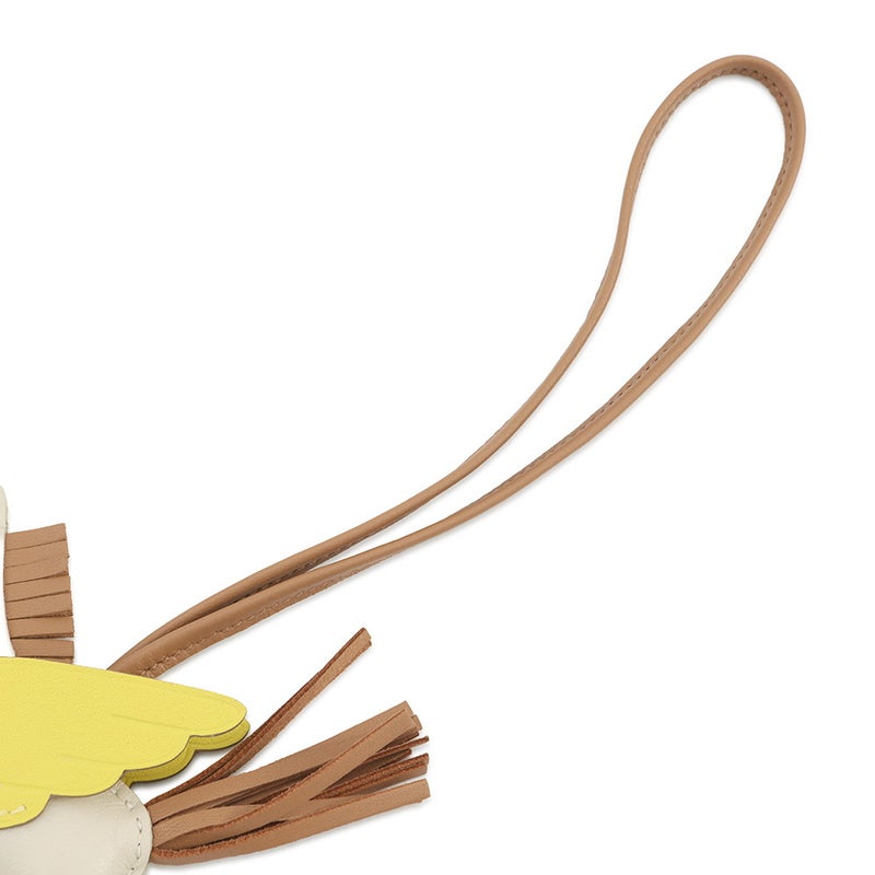 エルメス バッグチャーム ロデオPM ペガサス クレ/ライム/チャイ ラムスキン U刻印 HERMES