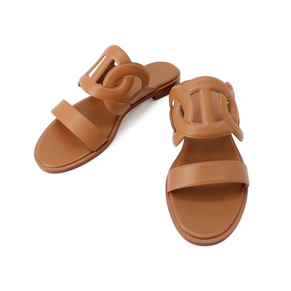 エルメス サンダル ラグーヌ シェーヌ・ダンクル モチーフ レディースサイズ37 HERMES 靴