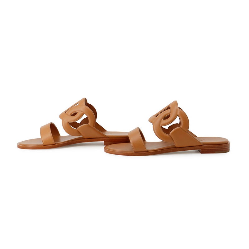 エルメス サンダル ラグーヌ シェーヌ・ダンクル モチーフ レディースサイズ37 HERMES 靴