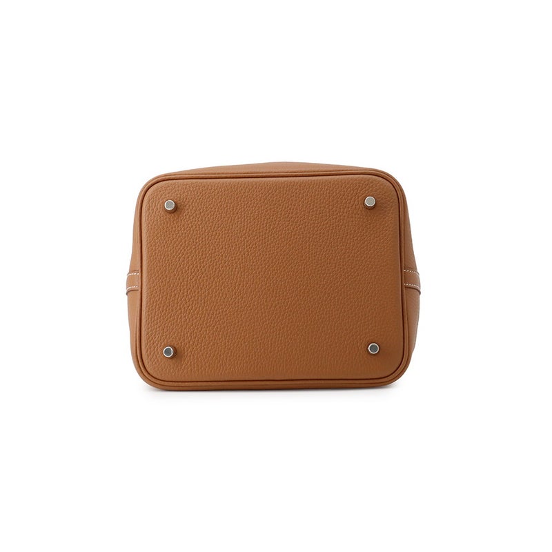 エルメス ハンドバッグ ピコタンロックMM ゴールド/シルバー金具 トリヨンクレマンス K刻印