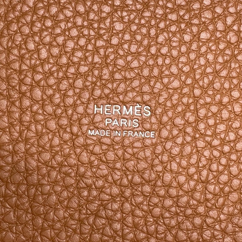 エルメス ハンドバッグ ピコタンロックMM ゴールド/シルバー金具 トリヨンクレマンス K刻印