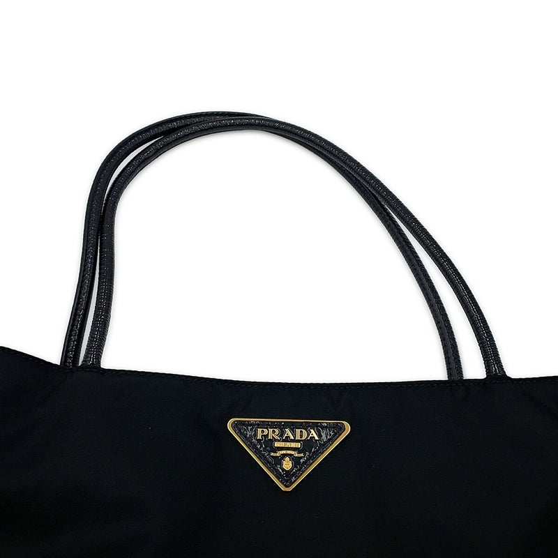 プラダ トートバッグ ロゴ ナイロン BR3855 PRADA 黒