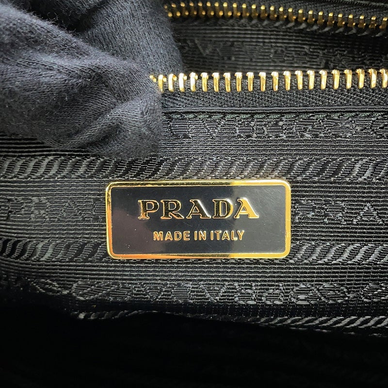 プラダ トートバッグ ロゴ ナイロン BR3855 PRADA 黒