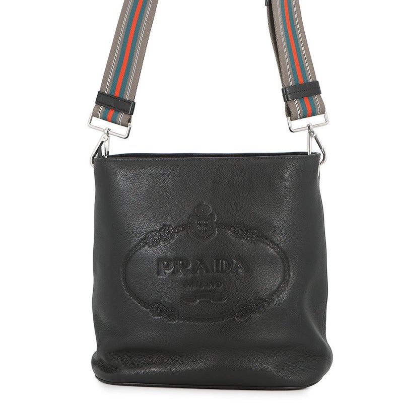 プラダ ショルダーバッグ ヴィッテロフェニックス レザー 1BE057 PRADA 黒 アウトレット品