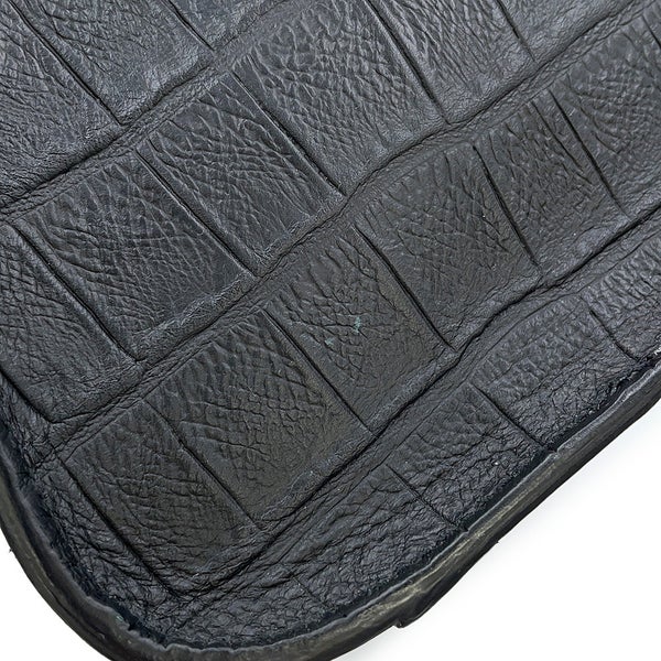 サンローランパリ ハンドバッグ ベイビーカバス クロコ型押しレザー 568853 SAINT LAURENT PARIS 2way 黒