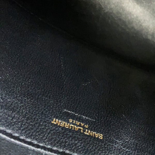 サンローランパリ ハンドバッグ ベイビーカバス クロコ型押しレザー 568853 SAINT LAURENT PARIS 2way 黒