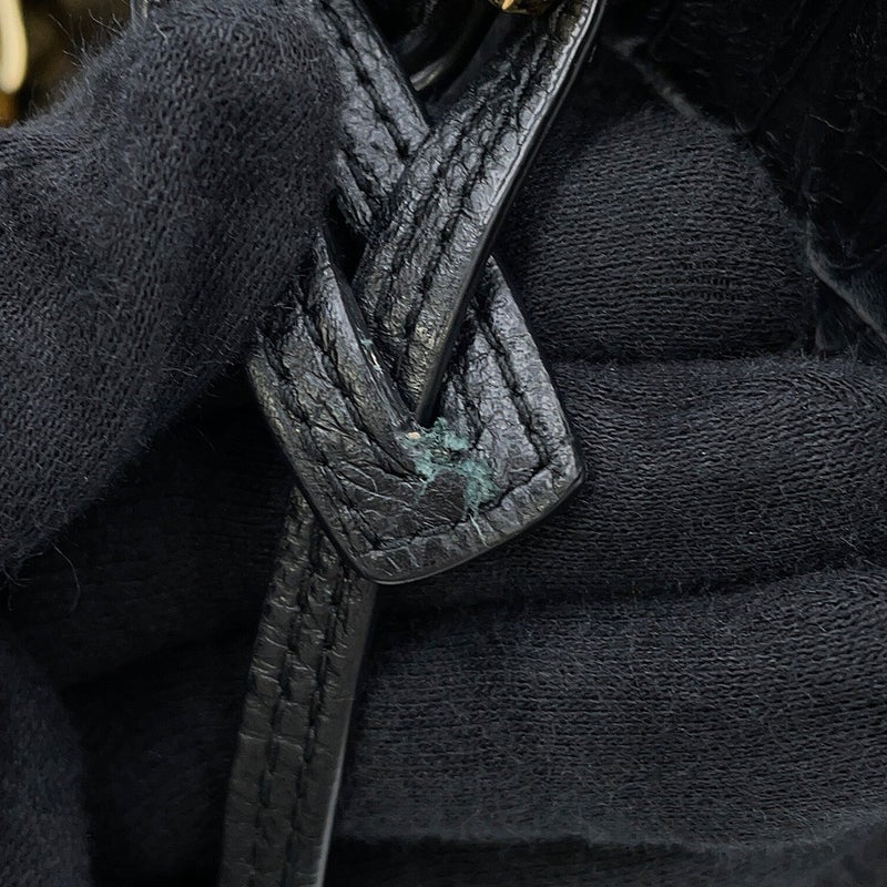 サンローランパリ ハンドバッグ ベイビーカバス クロコ型押しレザー 568853 SAINT LAURENT PARIS 2way 黒