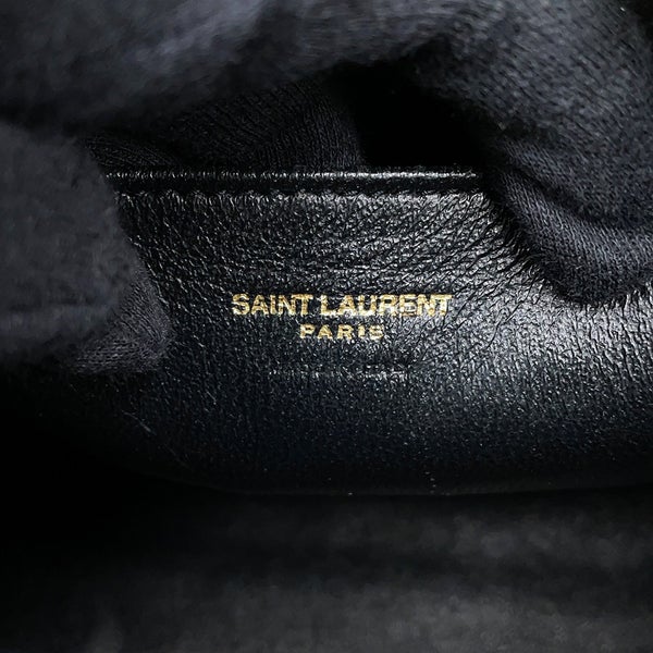 サンローランパリ ハンドバッグ ベイビーカバス クロコ型押しレザー 568853 SAINT LAURENT PARIS 2way 黒