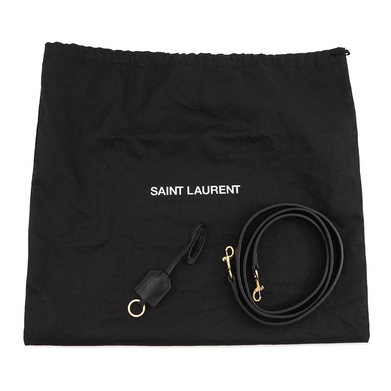 サンローランパリ ハンドバッグ ベイビーカバス クロコ型押しレザー 568853 SAINT LAURENT PARIS 2way 黒