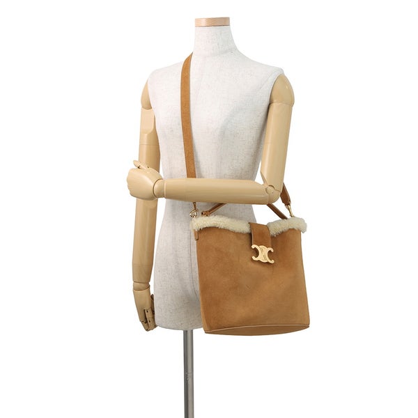 セリーヌ ハンドバッグ ルイーズ ミディアム スエード シアリング 116613GFT CELINE 2way