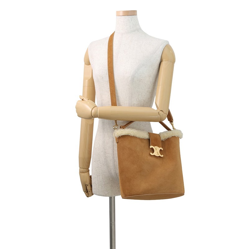 セリーヌ ハンドバッグ ルイーズ ミディアム スエード シアリング 116613GFT CELINE 2way