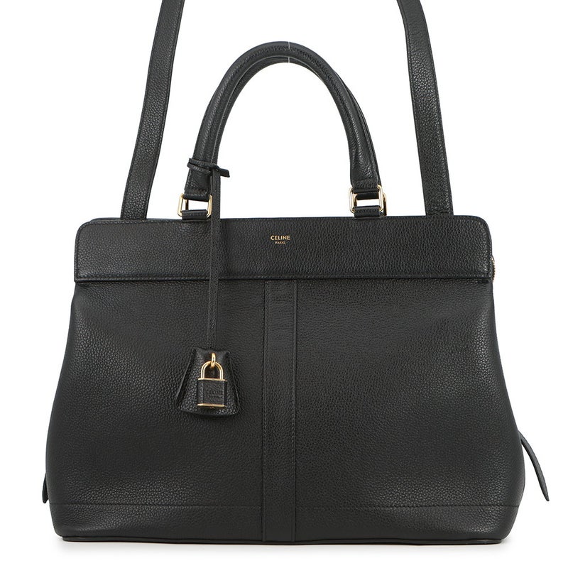 セリーヌ ハンドバッグ カバ・ドゥ・フランス グレインドカーフレザー 192663CRE CELINE 2way 黒
