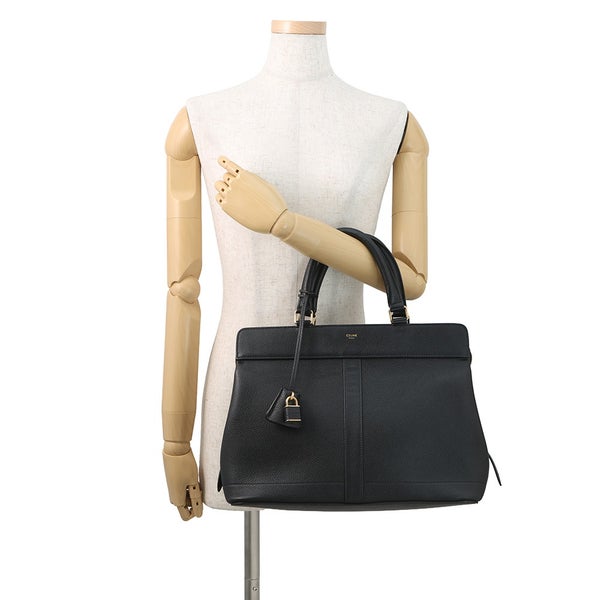 セリーヌ ハンドバッグ カバ・ドゥ・フランス グレインドカーフレザー 192663CRE CELINE 2way 黒